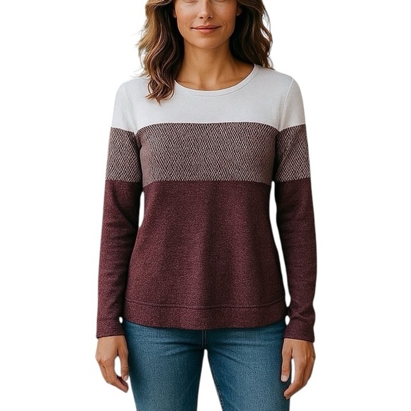 Pink Clover Small Lightweight Casual Sweatshirt Mixed Media Stitchfix - Picture 1 of 8